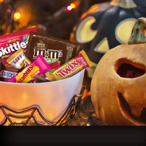 Vista 6 de Mars - Surtido de chocolates y caramelos de Halloween (M&M'S, Snickers, Twix, Starburst y Skittles) 350 unidades, bolsa de 122.6 oz