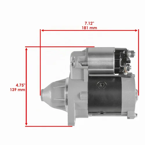Vista 2 de Caltric Motor de arranque compatible con John Deere SE501863 AM105575 / Kawasaki 21163-2077, 21163-2141 / Kubota E7199-63010