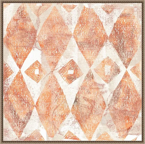Vista 17 de Amanti Art Framed Canvas Wall Art 16x16 Red Earth Textile VI by June Erica Vess, Framed Wall Art Canvas, Abstract Artwork, Traditional Decor, Small