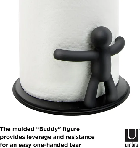 Vista 4 de Umbra Buddy - Toallero de papel para encimera, color negro