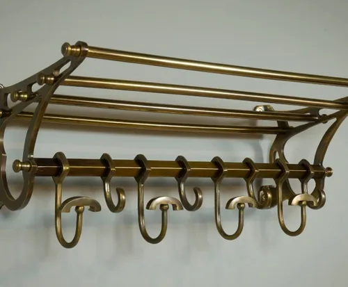 Vista 3 de COATRACK francés/bastidor de bastidor/tren montado en la pared de la vendimia decoración de lujo