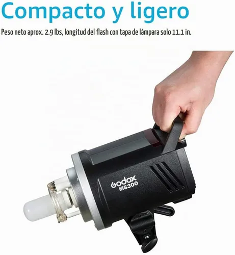 Vista 2 de Godox MS300 MS 300 Studio Flash Strobe, MS300 300W Monolight, montaje Bowens 2.4G Wireless X System,150W Modeling Lamp, 0.1-1.3s Recycle, GODOX