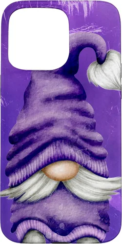 Vista 31 de Cute Gnome Graphic for Gardener and Spring and Summer Purple Case for iPhone 17