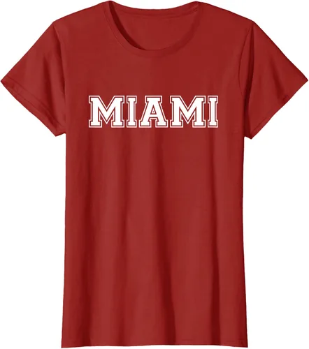Vista 47 de Camiseta de regalo deportiva estilo universitario Miami Florida, Negro, S