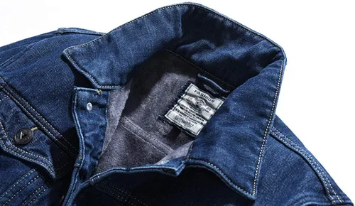Vista 4 de DBM Slim Plus - Chaqueta de mezclilla de algodón con múltiples bolsillos para hombre