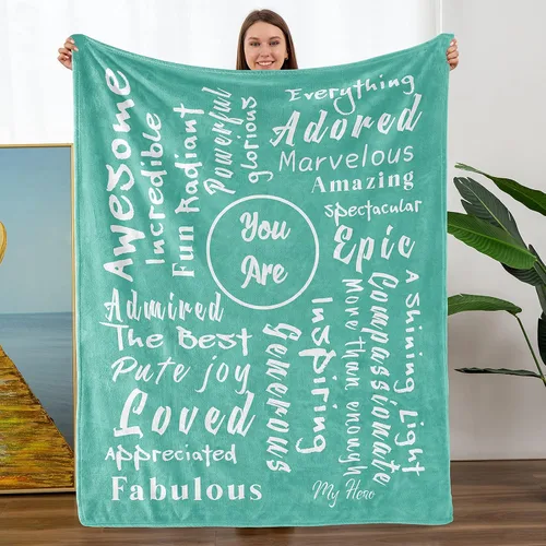 Vista 9 de ZHSHWAT Regalos inspiradores para mujeres, regalo de cumpleaños para el día de la madre, regalo para amigos, mantas inspiradoras You are Awesome