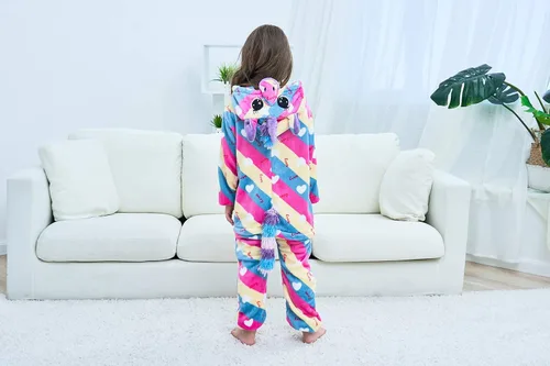 Vista 7 de Disfraz de unicornio para niñas, pijama de animales, disfraz de Halloween
