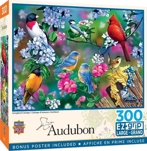 Vista 10 de MasterPieces Rompecabezas EZ Grip de 300 piezas, una casa de pájaros americana, 18 x 24 pulgadas