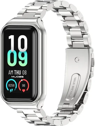 Vista 11 de Correa de repuesto de metal para Amazfit Band 7, compatible con Amazfit 7 Fitness Tracker