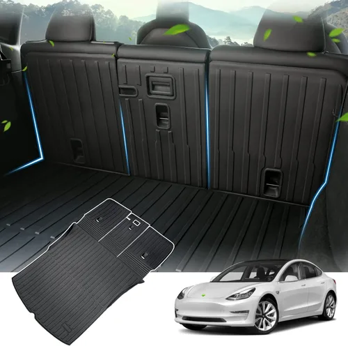 Vista 20 de KUST Alfombrilla de carga para maletero para Land Rover Discovery 4 LR4 2010-2016 (5/7 asientos) Cubierta trasera de goma Discoery 4 accesorios
