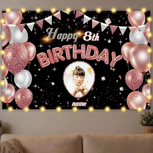 Vista 44 de Dicodes Decoraciones de cumpleaños de unicornio personalizadas para niñas, pancarta de cumpleaños de unicornio, decoración de cumpleaños de princesa