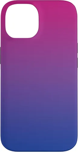Vista 4 de Funda degradada con diseño de bandera de Bisexual Pride para iPhone 17, color rosa, morado, azul
