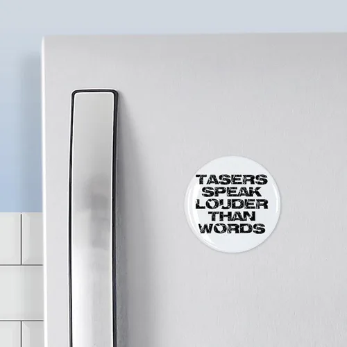 Vista 3 de CafePress Imán Tasers Speak Louder Than Words 2.25 (10 Pa 2.25" Imán de botón redondo (paquete de 10)