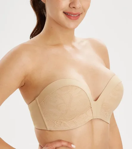 Vista 5 de Lemorosy Womens Plus Size Anti-SlipInvisible Seamless Wireless Strapless Bra