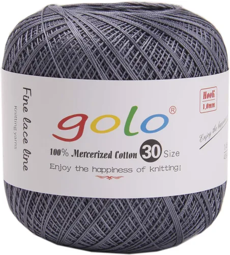Vista 39 de Golo 3 bolas de hilo de ganchillo tamaño 30, hilo de bordar y lana para tejer a mano para calados 045 000-045 Rojo Caliente