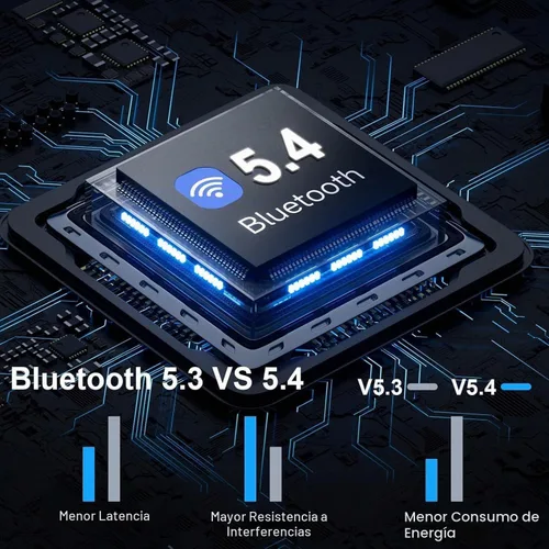 Vista 3 de Auriculares inalámbricos Bluetooth con cancelación de ruido, auriculares Bluetooth 5.4 con controladores dinámicos estéreo, 40H de tiempo