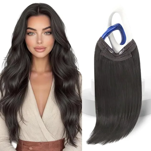 Vista 31 de Sunny - Extensiones de cabello humano real, con cable/hilo y clips ajustables, aplicación invisible, 2.82 onzas, 12 pulgadas, color rubio cenizo