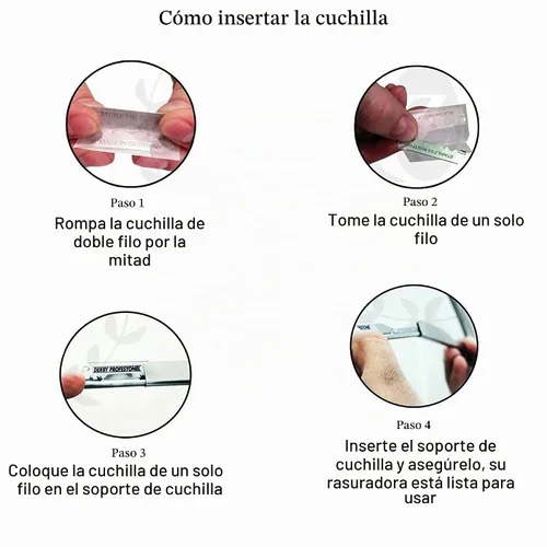 Vista 6 de Maquinillas de afeitar rectas profesionales para hombres - Maquinilla de afeitar de borde recto para afeitado cercano - Navajas de afeitar