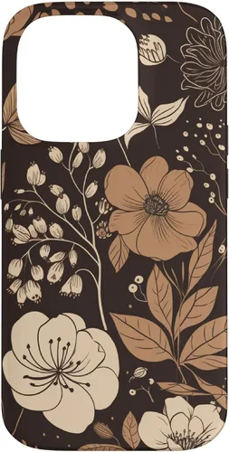 Vista 17 de Hazelnut Brown Wildflower Floral Flower Design Case for iPhone 17