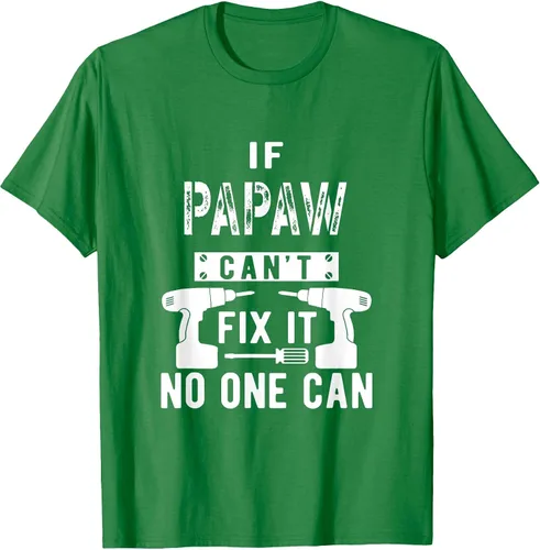 Vista 27 de If Papaw Can't Fix It No One Can Grandpa T-Shirt Asphalt Grey
