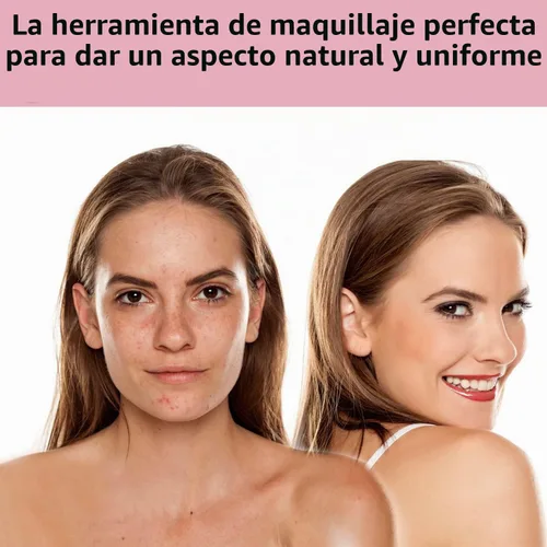 Vista 7 de Juego de brochas de maquillaje y esponjas de maquillaje profesional, juego de brochas de base de maquillaje de doble extremo, brocha de maquillaje