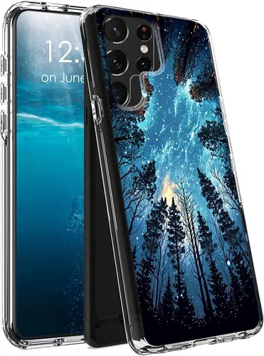 Vista 27 de Funda para Samsung Galaxy S23 Ultra Galaxy S23 Ultra Clear Case Dual Layer Transparente Soft TPU Hard PC Funda a prueba de golpes
