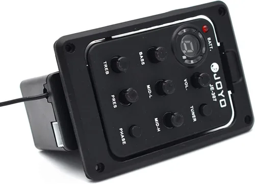 Vista 6 de JOYO JE-307 5-Band EQ Equalizer Guitarra Acústica Piezo Pickup Preamp Sistema de sintonizador con pantalla LCD
