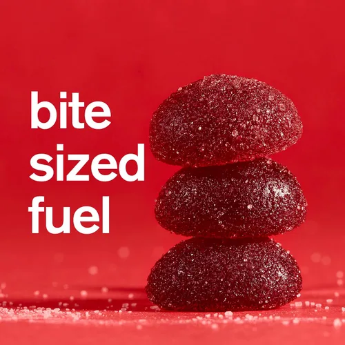 Vista 5 de Skratch Labs Energy Chews Gomitas de cafeína para correr, ciclismo y rendimiento deportivo, alternativa al gel, cereza agria (paquete de 10), sin