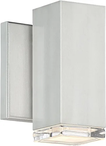 Vista 7 de WAC Lighting dweLED, bloque 1 luz LED interior y exterior luz de pared 3000K en negro
