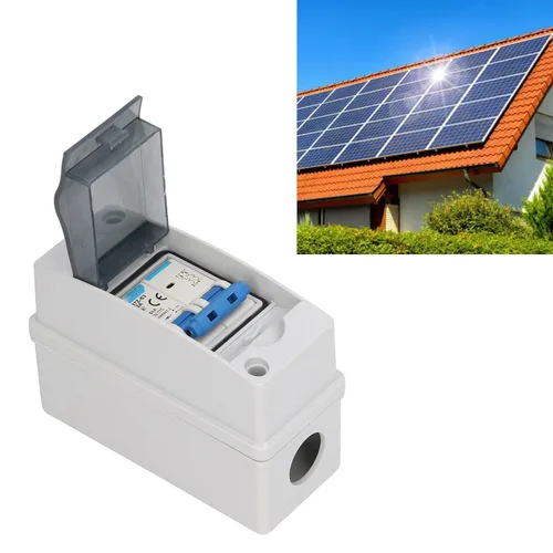 Vista 3 de Interruptor de desconexión PV DC 63A 1000V IP65 Interruptor de aislamiento solar con cubierta transparente Disyuntor de CC para sistema solar Hogar