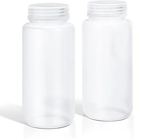 Vista 15 de DEMORA Botellas de plástico pequeñas de 4 onzas con tapas, botellas de viaje herméticas recargables de boca ancha para artículos de tocador