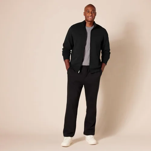 Vista 8 de Tienda Essentials - Sudadera con cremallera completa y cuello alto falso para hombre