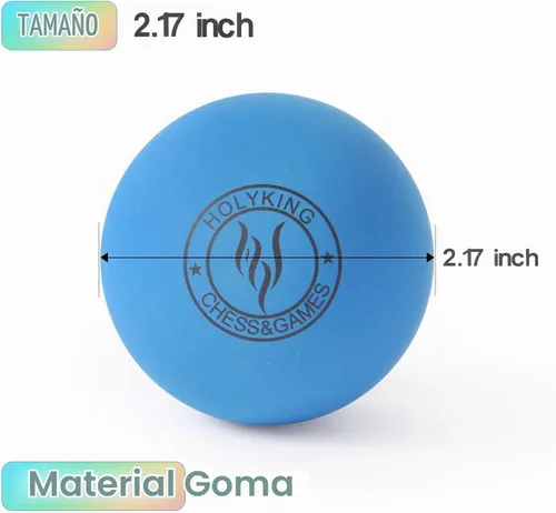 Vista 2 de HOLYKING Pelotas de tenis hinchables de goma de alto rebote 3 paquetes Azul Rojo Naranja