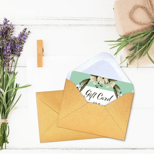 Vista 3 de Sobres para tarjetas de regalo, 100 sobres pequeños, sobres de papel para tarjetas de visita, bolsillos pequeños a granel para tarjetas de notas