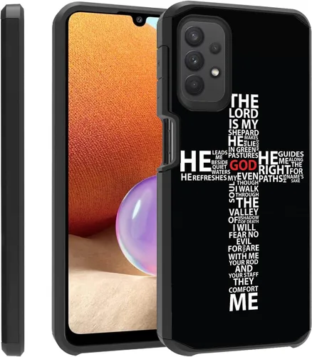 Vista 19 de Funda para teléfono Galaxy A23 5G, resistente 2 en 1 de doble capa híbrida de policarbonato duro y silicona suave a prueba de golpes, funda
