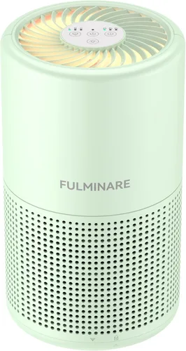 Vista 11 de FULMINARE Purificadores de aire para el hogar dormitorio H13 HEPA purificador de aire, 3 velocidades, temporizador, 24 dB, pequeño mini purificador