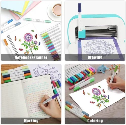 Vista 6 de REALIKE Bolígrafos de doble punta compatibles con Cricut Joy/Xtra Accessories Tools Marcadores de doble punta, juego de 36 bolígrafos surtidos de 36