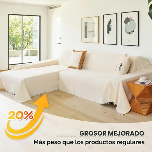 Vista 8 de MYSKY HOME Funda para sofá seccional, 2 piezas de fundas de sofá de felpilla para sofá en L, protector de muebles para mascotas, niños, funda