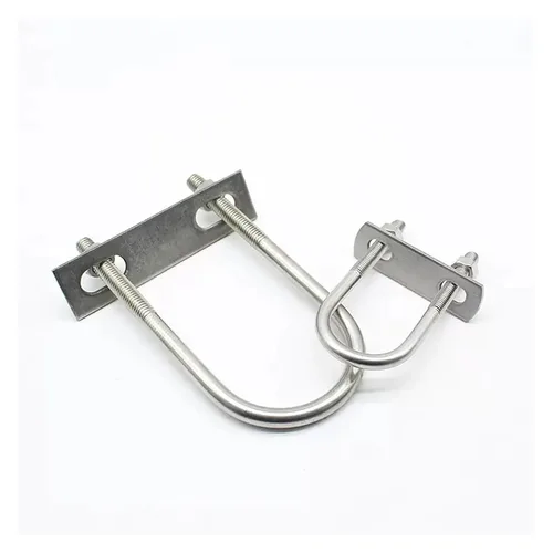 Vista 4 de Tornillo extendido en forma de U de acero inoxidable 304/abrazadera de tubo en forma de U con deflector/perno en forma de U/aro cuadrado/aro