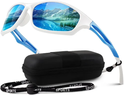 Vista 14 de LINVO Polarized Sports Sunglasses Men Women UV400 Protection Wrap Around Goggles for Running Cycling Driving Fishing