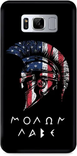 Vista 18 de Inspired Cases - Compatible con iPhone Xs Max - Funda protectora con textura 3D para Apple iPhone Xs Max - Bandera americana - Spartan - Molon Labe