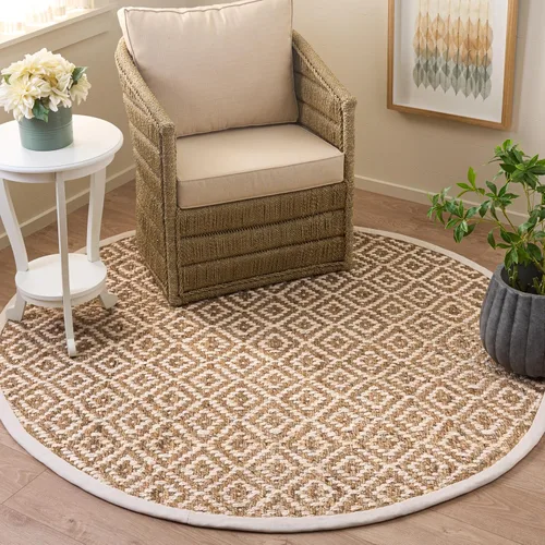 Vista 10 de SAFAVIEH Natural Fiber Collection - Alfombra decorativa de 2 x 3 pies, marfil y natural, yute hecho a mano, ideal para zonas de alto tráfico