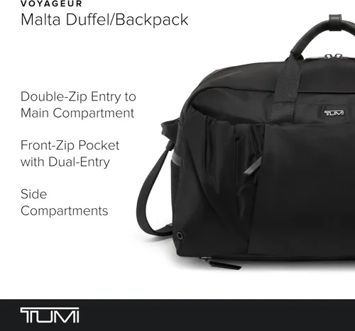 Vista 2 de TUMI - Voyageur Malta DuffelMochila - Bolsa de viaje premium, NegroPlomizo