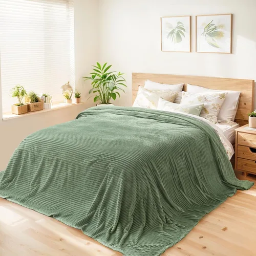 Vista 10 de Vessia - Manta de forro polar de franela (50x70 pulgadas), manta 3D de jacquard negra, esponjosa y cálida para sofá, sillón, cama, silla, 300GSM