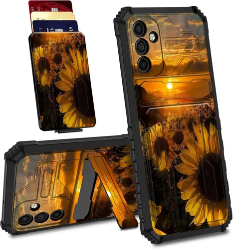 Vista 34 de Funda para Samsung Galaxy A13 5G con ranura desmontable para tarjetero, función atril, doble capa, resistente, a prueba de golpes, funda oculta