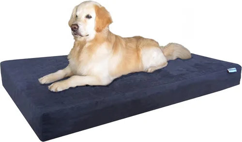 Vista 8 de Dogbed4less Cama de espuma de memoria para perros, ortopédica, con gel refrescante, forro impermeable con funda exterior duradera lavable