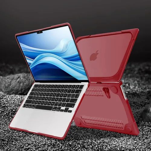 Vista 5 de MOSISO Funda compatible con MacBook Air de 13 pulgadas 2025 2024 2023 2022 M4 A3240 M3 A3113 M2 A2681, funda rígida resistente con soporte plegable