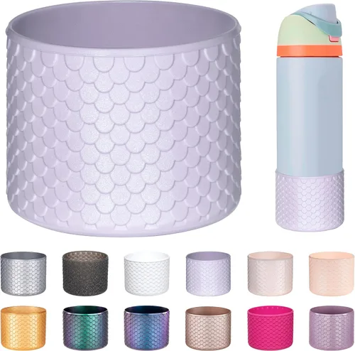 Vista 30 de Funda de Silicona para Botella de Agua Owala de 24oz, Manga Protectora Antideslizante Brillante para Botella de Agua Owala que Protege las Botellas