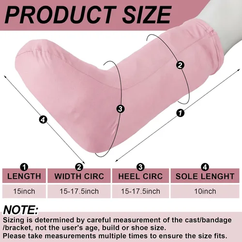 Vista 4 de Boao 2 piezas de fundas moldeadas para piernas, medias cortas medias debajo de la rodilla, manga de pierna para pies, hombres y mujeres (beige, rosa)