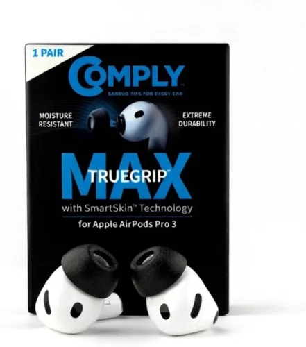 Vista 11 de Comply TrueGrip MAX Almohadillas de repuesto premium de espuma viscoelástica para Apple AirPods Pro Gen 3 Comodidad duradera, durabilidad MAX